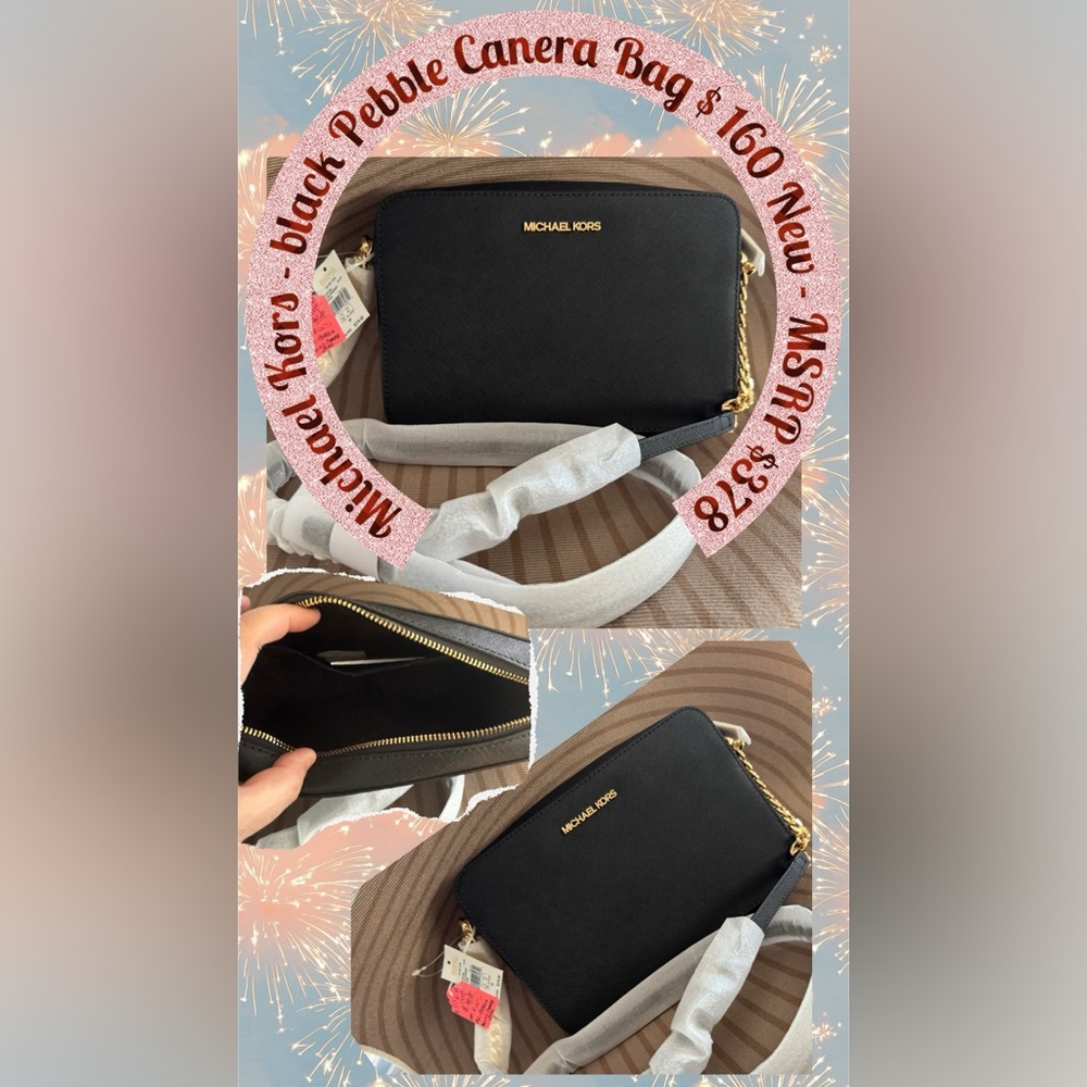 Michael Kors Black and Gold Crossbody Bag